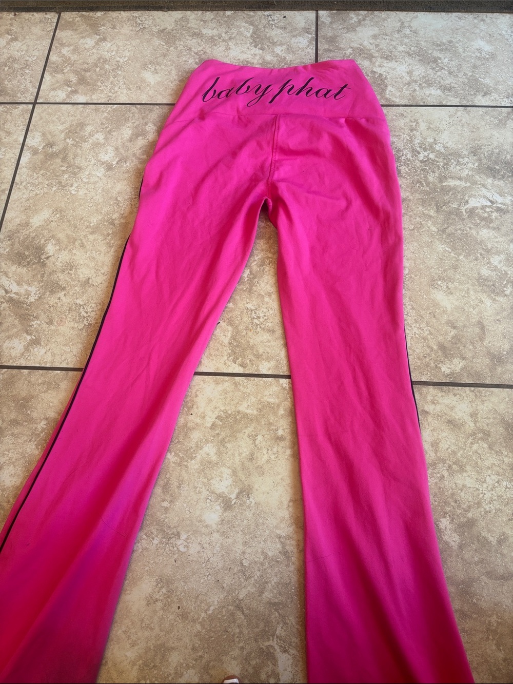 Baby Phat Bright Hot Pink Flared Leggings